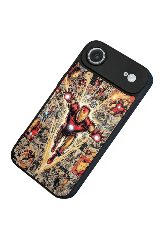 iPhone 17 Air Uyumlu  Iron Man ( Demir Adam ) Tasarımlı Glossy Premium Kılıf