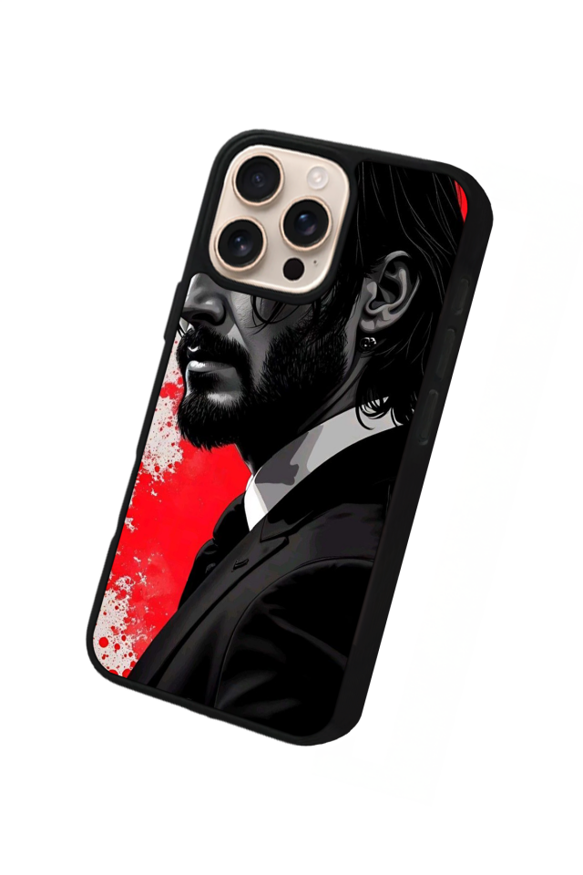 iPhone 15 Pro Uyumlu JohnWick Tasarımlı Glossy Premium Kılıf