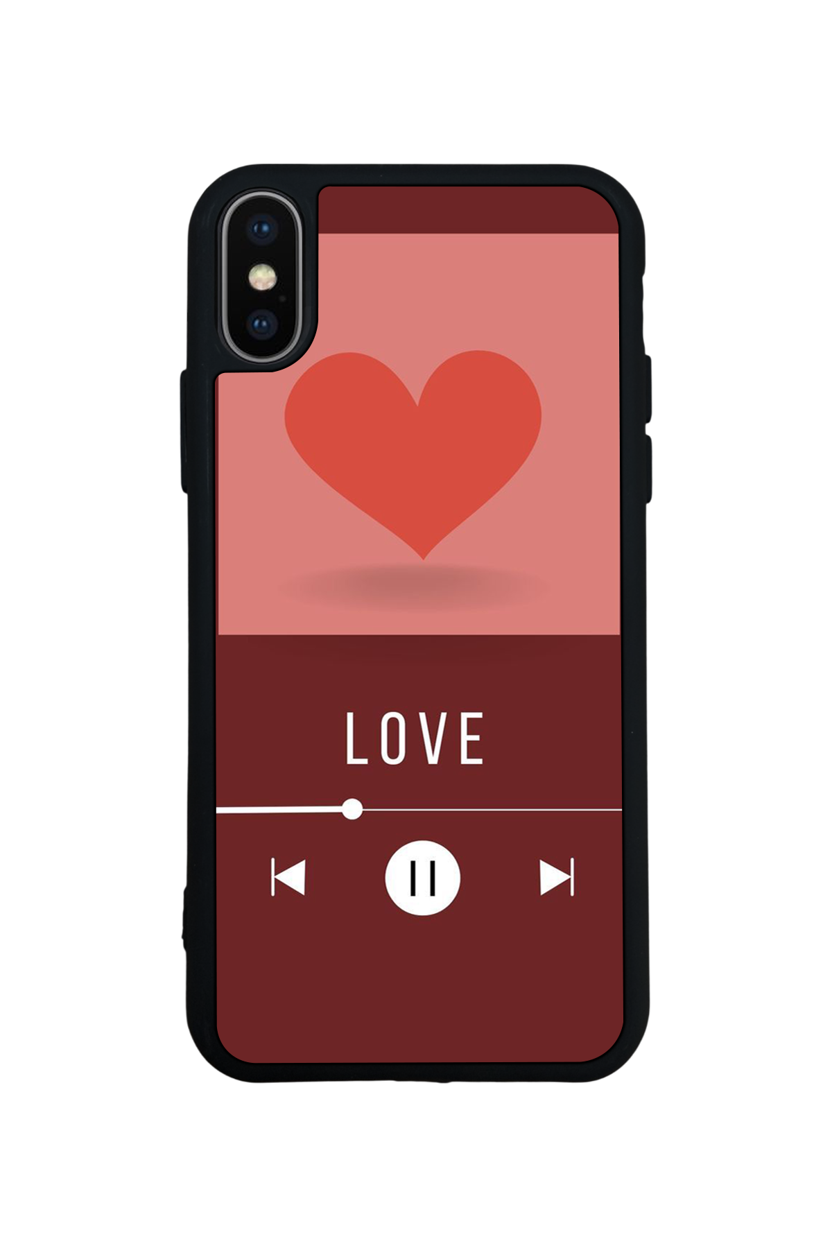 iPhone XS Max Uyumlu Kalp Love Tasarımlı Glossy Premium Kılıf