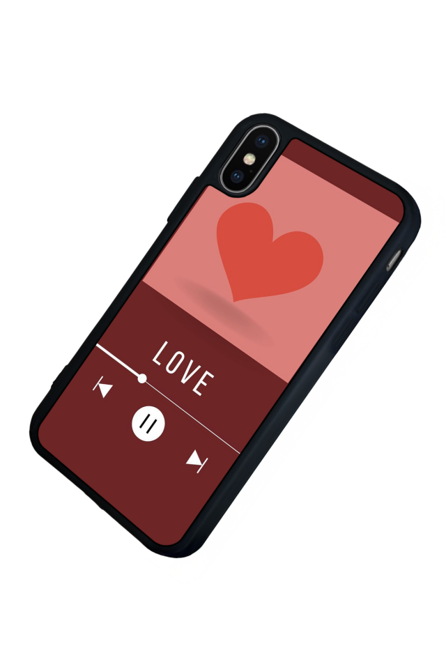 iPhone XS Max Uyumlu Kalp Love Tasarımlı Glossy Premium Kılıf