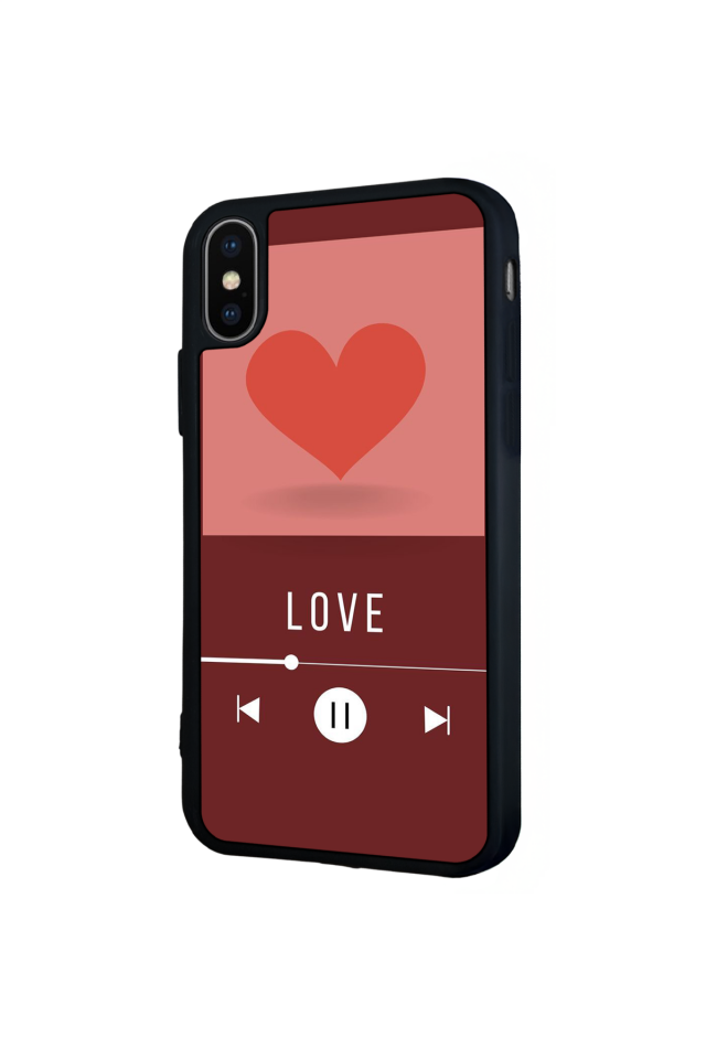 iPhone XS Max Uyumlu Kalp Love Tasarımlı Glossy Premium Kılıf