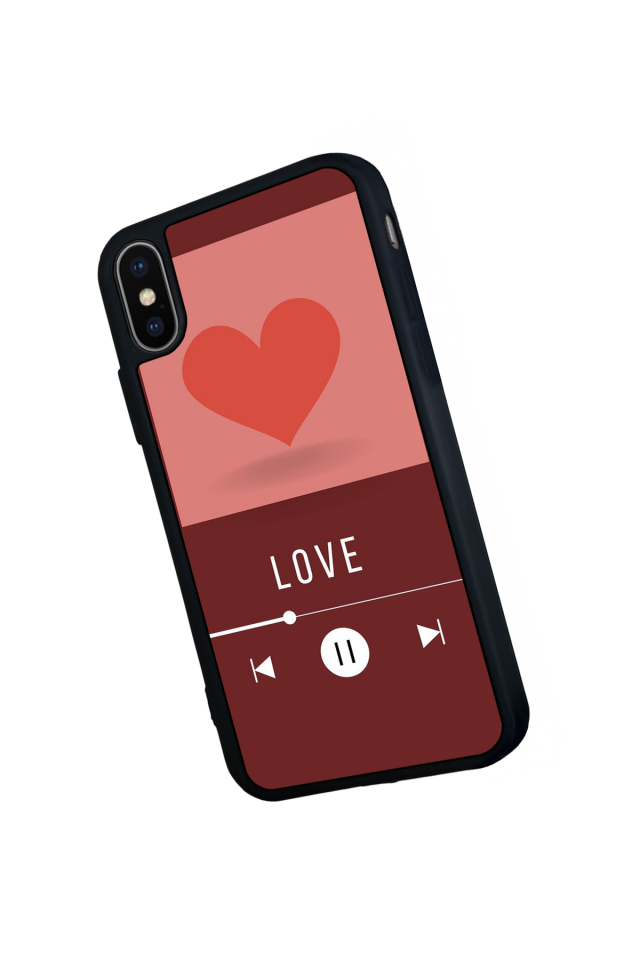 iPhone XS Max Uyumlu Kalp Love Tasarımlı Glossy Premium Kılıf
