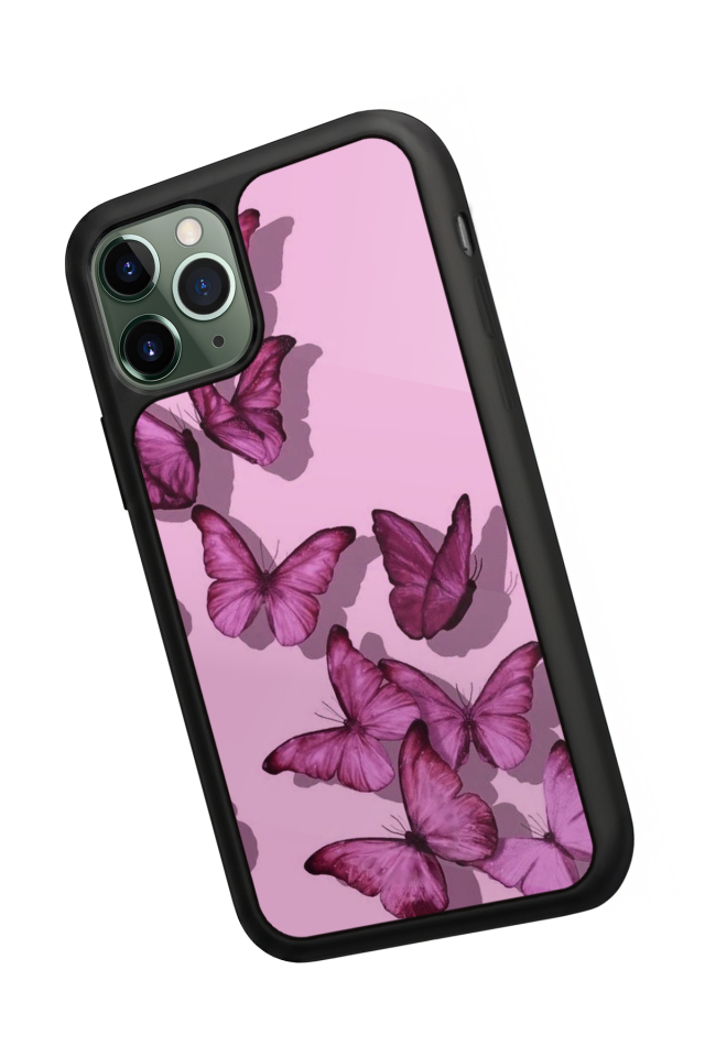iPhone 11 Pro Max Uyumlu Kelebek Tasarımlı Glossy Premium Kılıf
