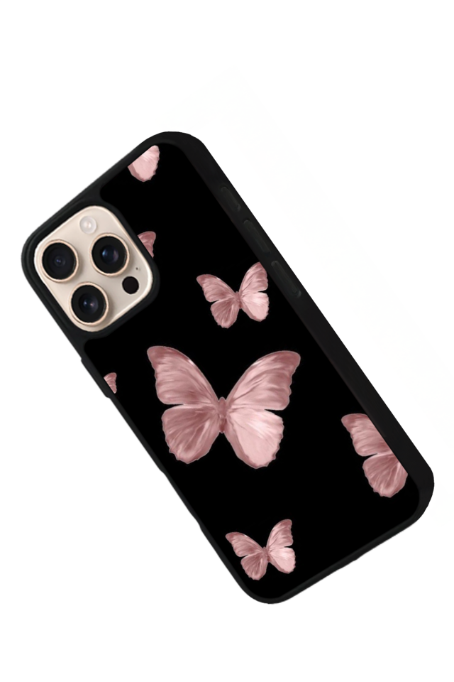iPhone 14 Pro Uyumlu Kelebek Tasarımlı Glossy Premium Kılıf