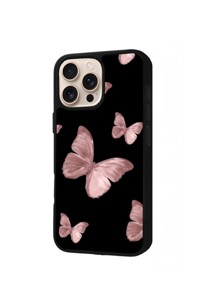 iPhone 14 Pro Uyumlu Kelebek Tasarımlı Glossy Premium Kılıf