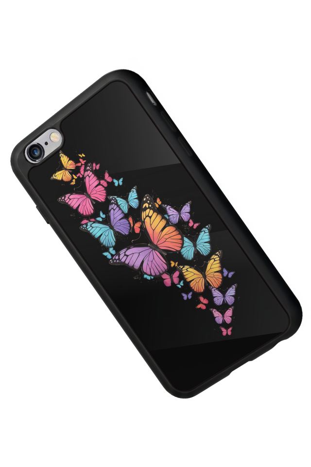 iPhone 6s Plus Uyumlu Kelebek Tasarımlı Glossy Premium Kılıf