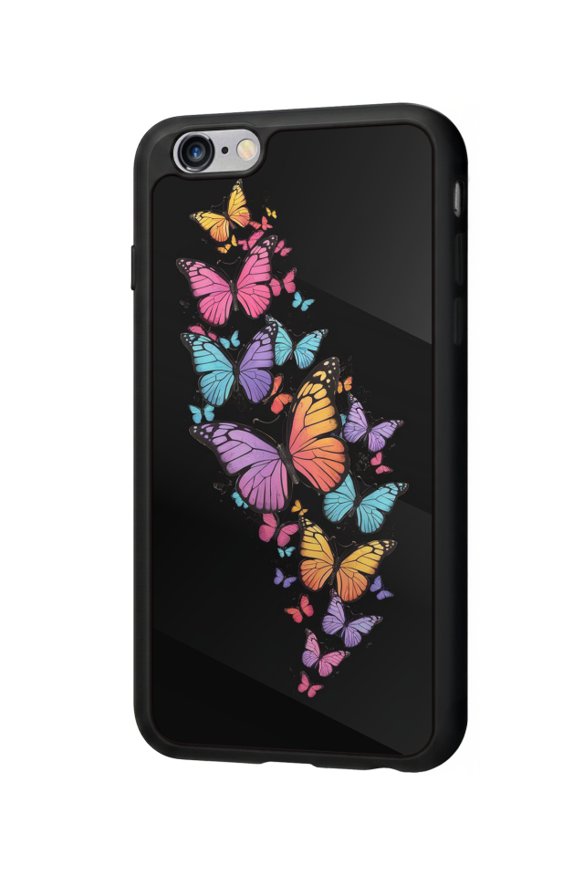 iPhone 6s Plus Uyumlu Kelebek Tasarımlı Glossy Premium Kılıf