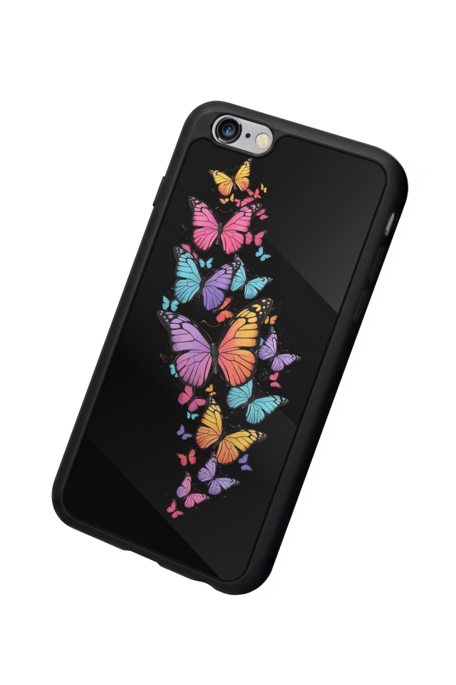 iPhone 6s Plus Uyumlu Kelebek Tasarımlı Glossy Premium Kılıf