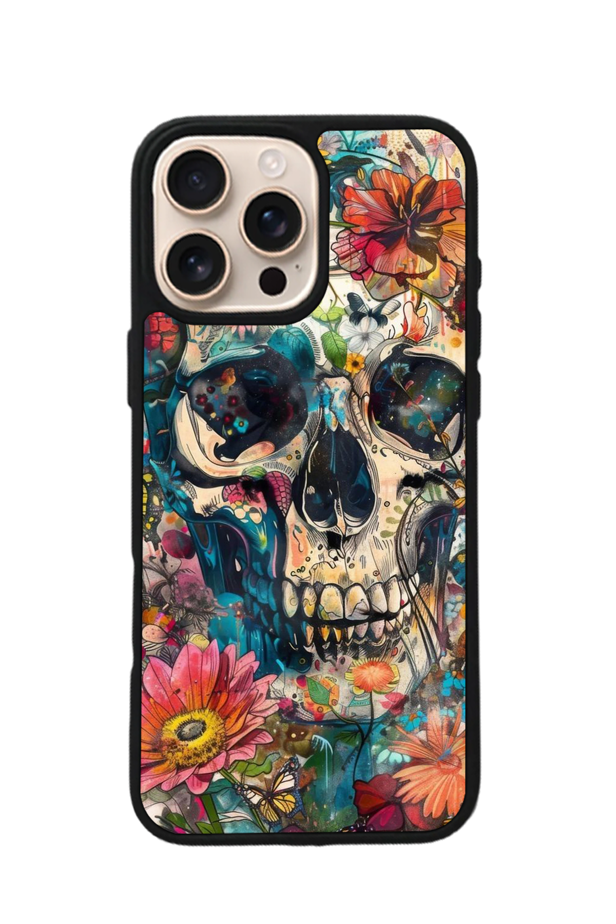 iPhone 15 Pro Uyumlu KuruKafa Tasarımlı Glossy Premium Kılıf