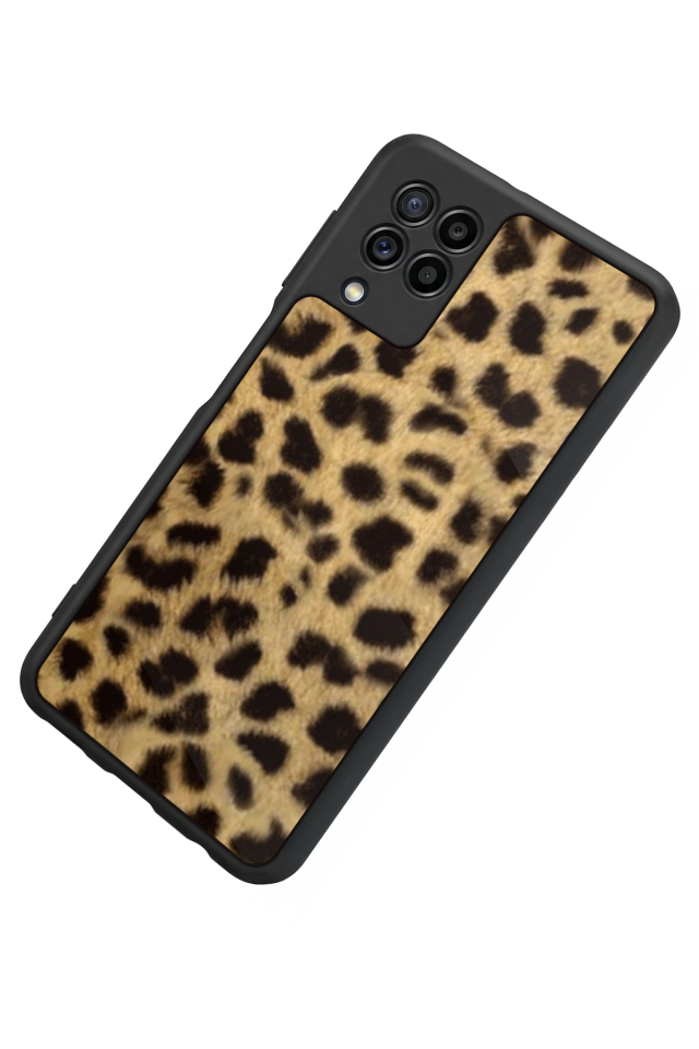 Samsung Galaxy M32 Uyumlu Leopar Tasarımlı Glossy Premium Kılıf
