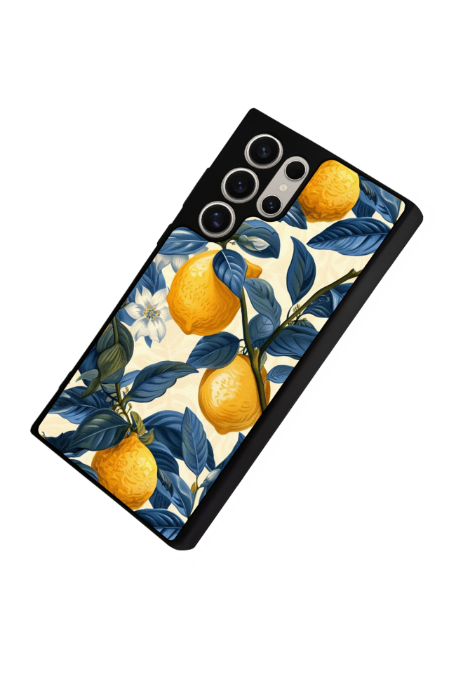 Samsung Galaxy S24 Ultra Uyumlu Limon Tasarımlı Glossy Premium Kılıf