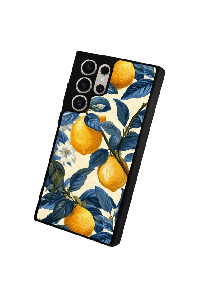 Samsung Galaxy S24 Ultra Uyumlu Limon Tasarımlı Glossy Premium Kılıf