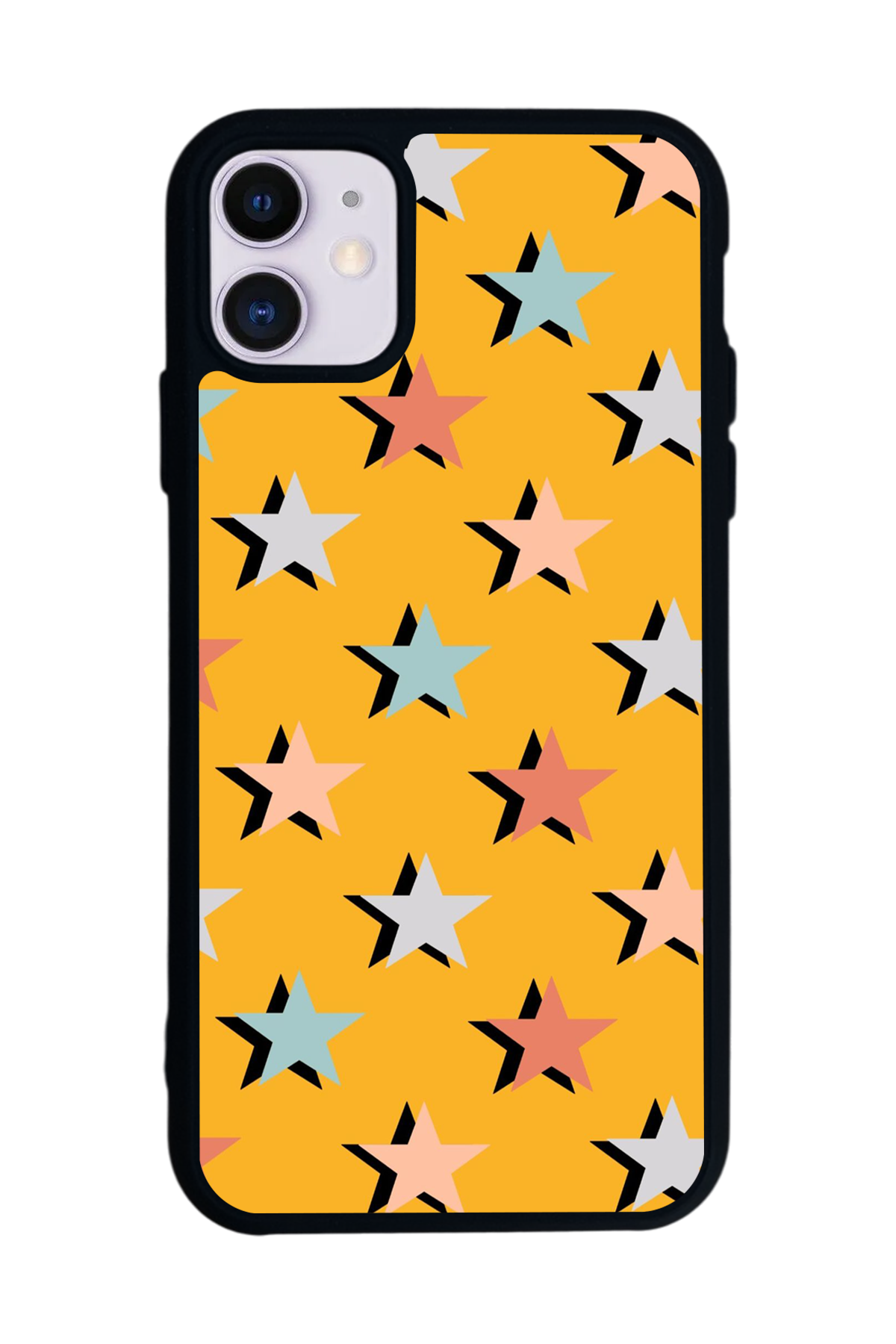 iPhone 11 Uyumlu Retro Yildizlar Tasarımlı Glossy Premium Kılıf