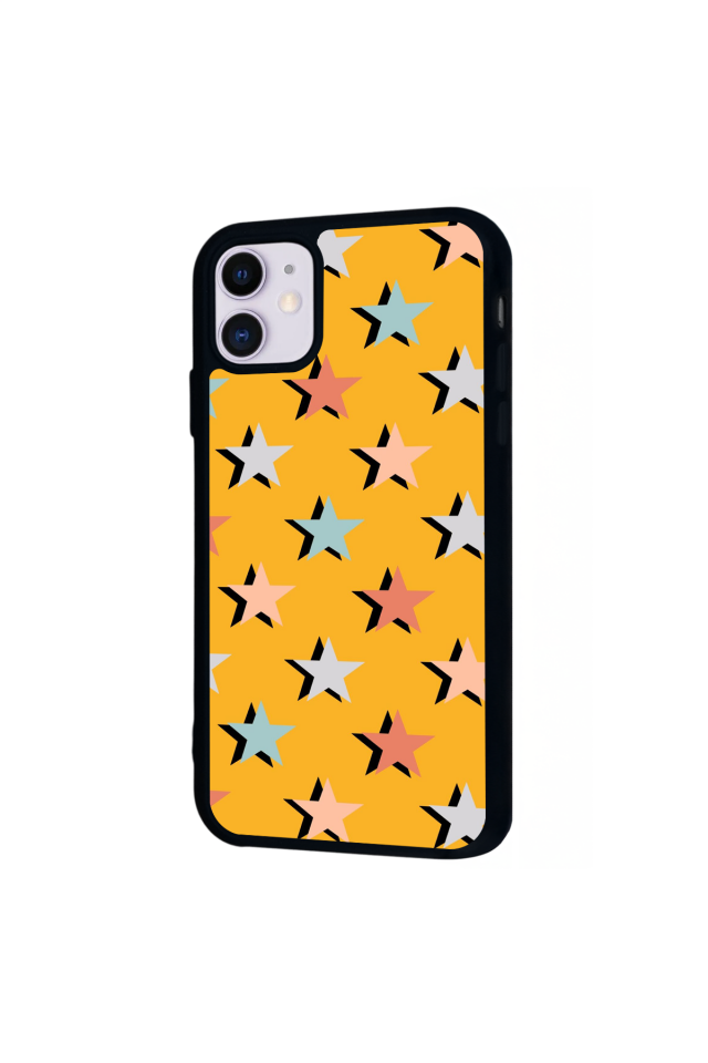 iPhone 11 Uyumlu Retro Yildizlar Tasarımlı Glossy Premium Kılıf