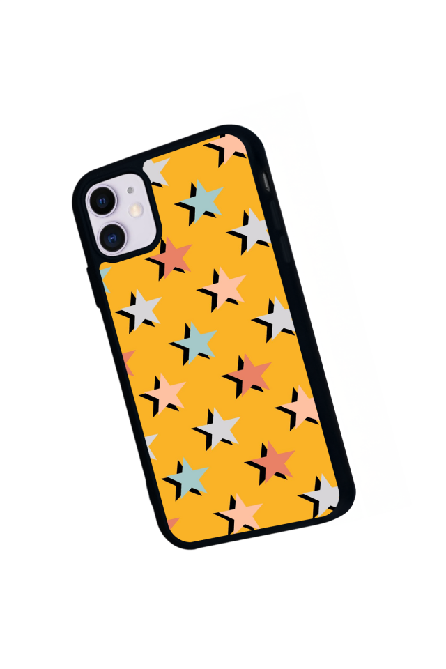 iPhone 11 Uyumlu Retro Yildizlar Tasarımlı Glossy Premium Kılıf