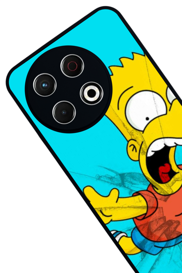 Tecno Spark 30 Pro Uyumlu The Simpsons Tasarımlı Glossy Premium Kılıf