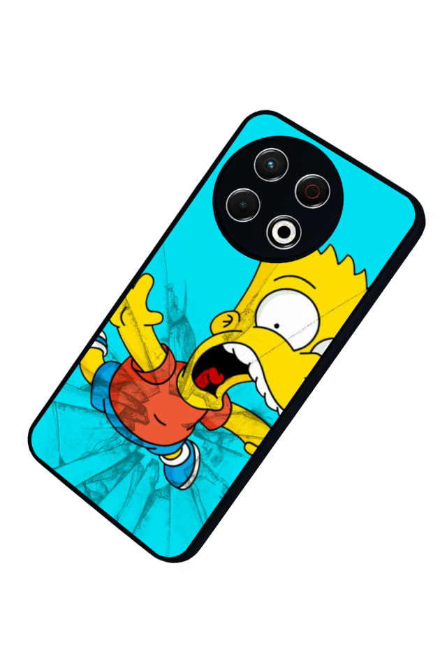 Tecno Spark 30 Pro Uyumlu The Simpsons Tasarımlı Glossy Premium Kılıf