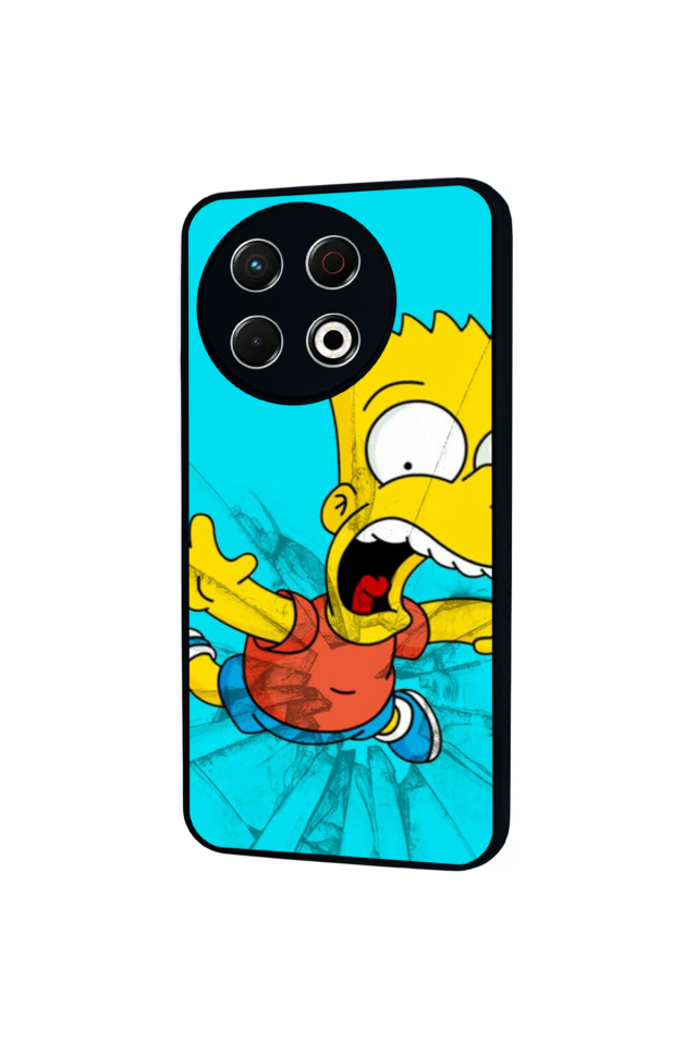 Tecno Spark 30 Pro Uyumlu The Simpsons Tasarımlı Glossy Premium Kılıf