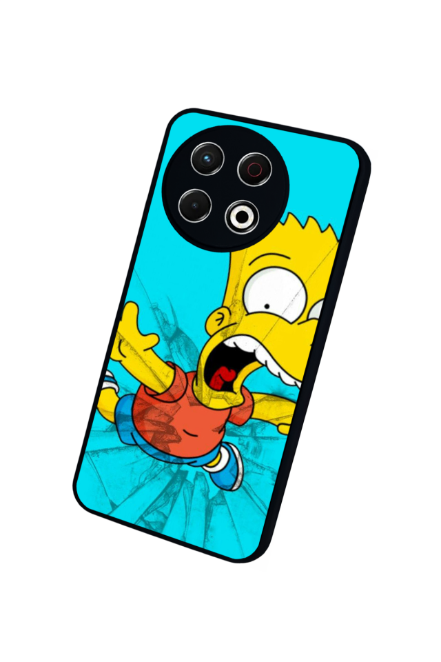 Tecno Spark 30 Pro Uyumlu The Simpsons Tasarımlı Glossy Premium Kılıf