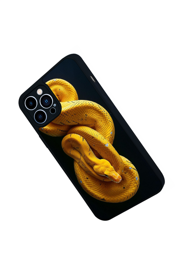 iPhone 12 Pro Max Uyumlu Yılan Tasarımlı Glossy Premium Kılıf