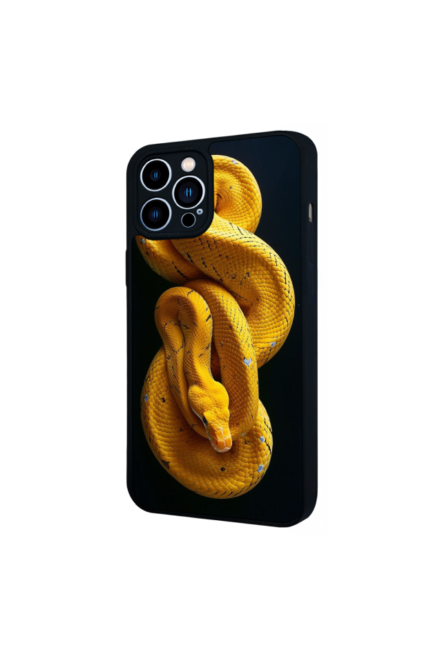 iPhone 12 Pro Max Uyumlu Yılan Tasarımlı Glossy Premium Kılıf