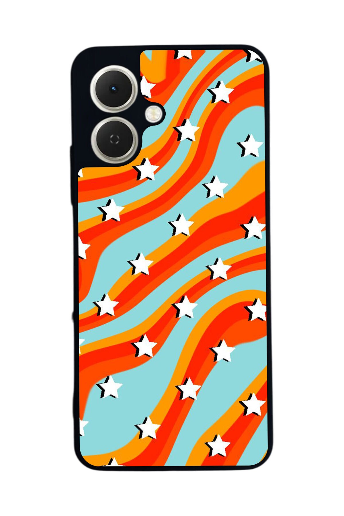 Tecno Spark GO 2 Uyumlu Retro Yildizlar Tasarımlı Glossy Premium Kılıf