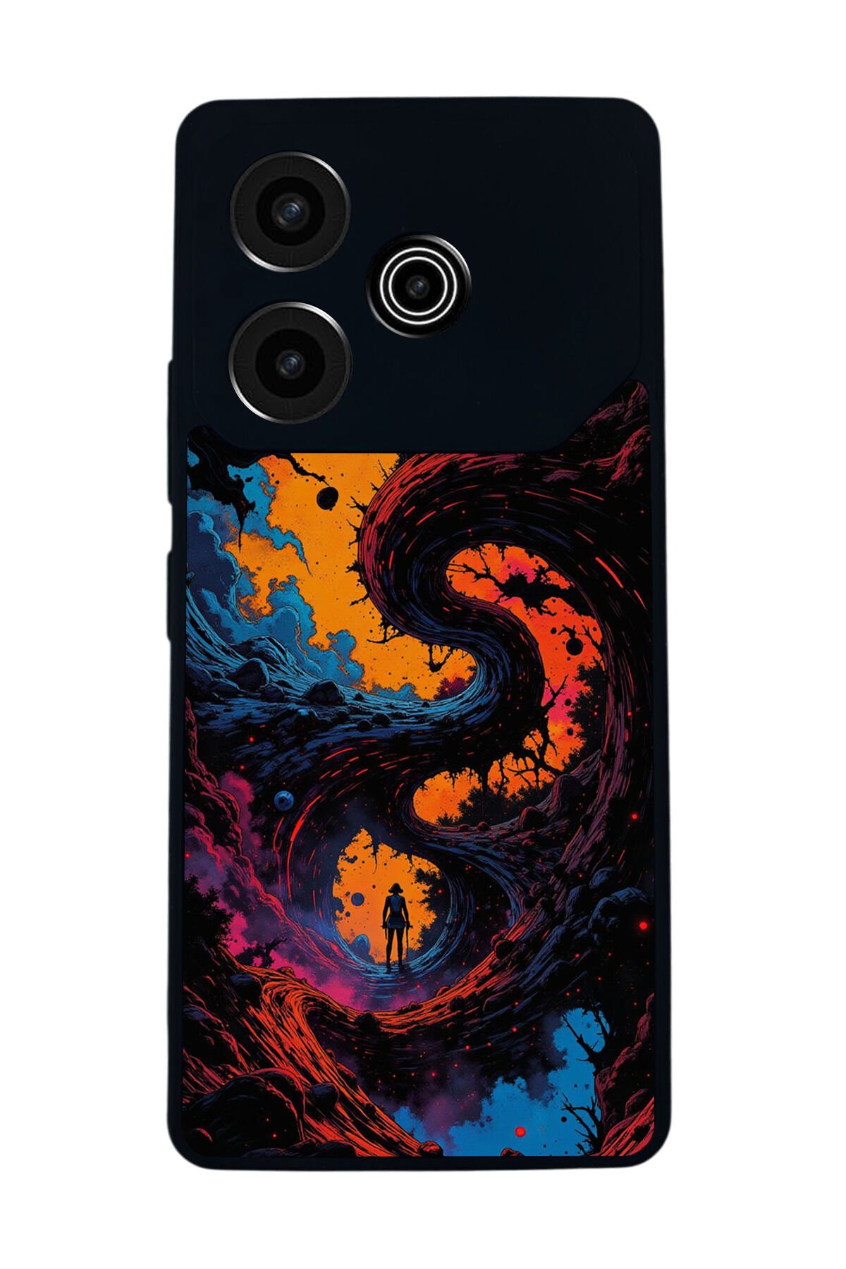 Tecno Pova 6 Uyumlu Abstract Tasarımlı Glossy Premium Kılıf