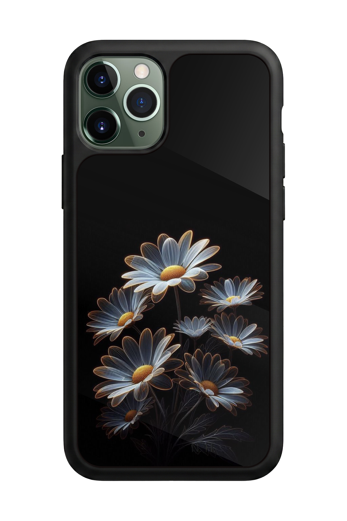 iPhone 11 Pro Uyumlu Cicek Tasarımlı Glossy Premium Kılıf
