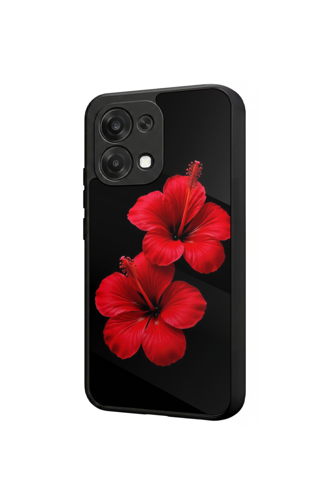 Oppo A6 Pro Uyumlu Cicek Tasarımlı Glossy Premium Kılıf