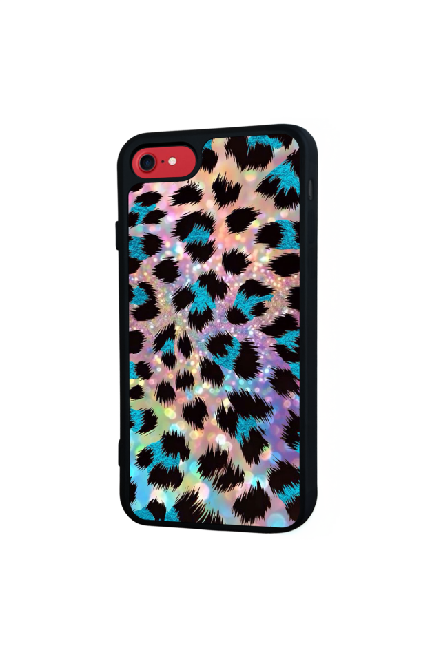 iPhone 8 Uyumlu Hologram Leopar Tasarımlı Glossy Premium Kılıf