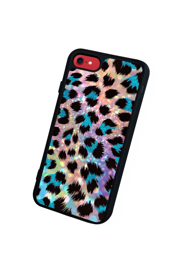 iPhone 8 Uyumlu Hologram Leopar Tasarımlı Glossy Premium Kılıf