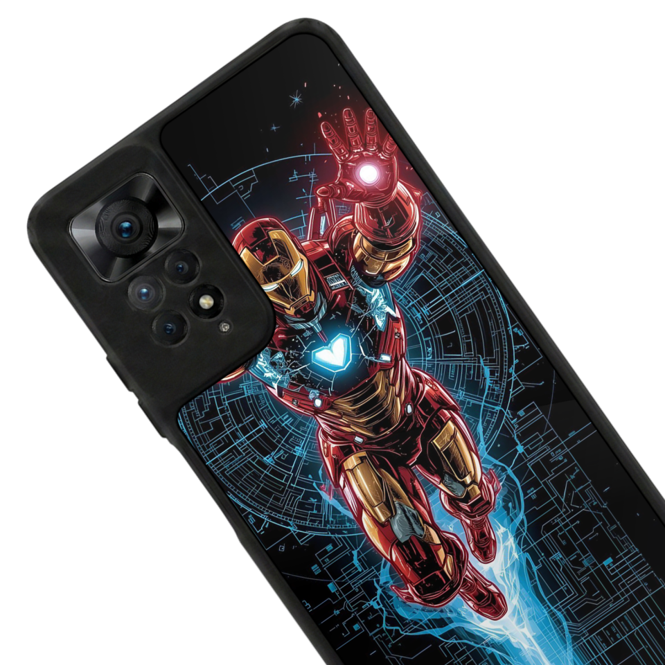 Xiaomi Redmi Note 12 Pro Uyumlu Iron Man ( Demir Adam ) Tasarımlı Glossy Premium Kılıf