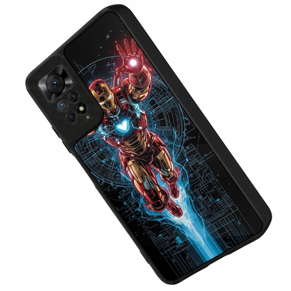 Xiaomi Redmi Note 12 Pro Uyumlu Iron Man ( Demir Adam ) Tasarımlı Glossy Premium Kılıf