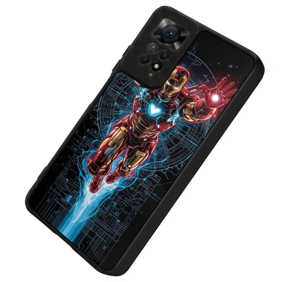 Xiaomi Redmi Note 12 Pro Uyumlu Iron Man ( Demir Adam ) Tasarımlı Glossy Premium Kılıf