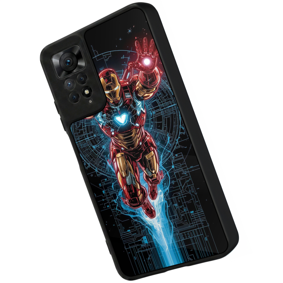 Xiaomi Redmi Note 12 Pro Uyumlu Iron Man ( Demir Adam ) Tasarımlı Glossy Premium Kılıf