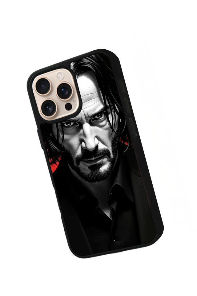 iPhone 15 Pro Uyumlu JohnWick Tasarımlı Glossy Premium Kılıf