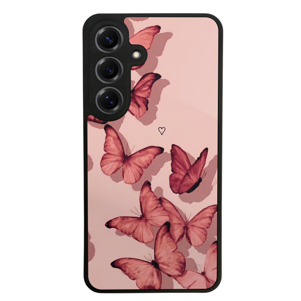 Samsung Galaxy S25 Uyumlu Kelebek Tasarımlı Glossy Premium Kılıf