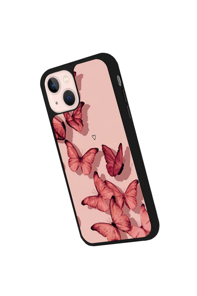 iPhone 13/14 Uyumlu Kelebek Tasarımlı Glossy Premium Kılıf