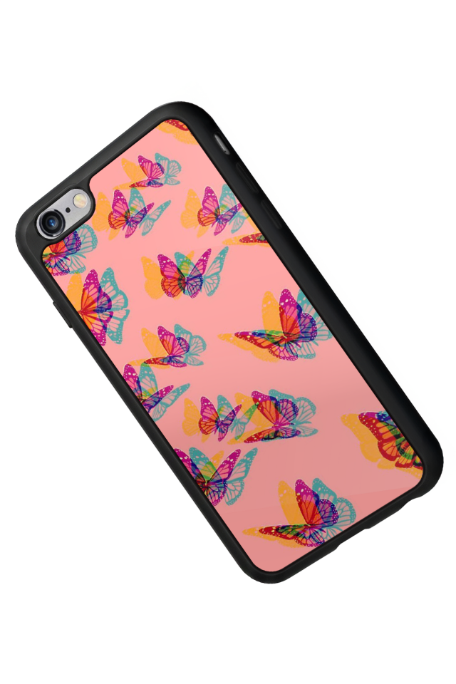 iPhone 6s Plus Uyumlu Kelebek Tasarımlı Glossy Premium Kılıf