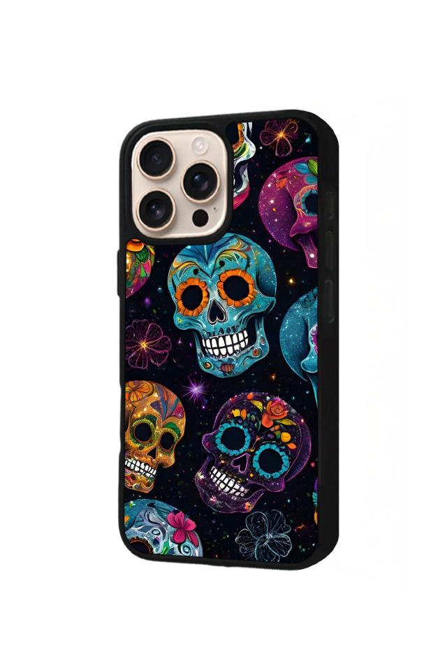 iPhone 15 Pro Uyumlu KuruKafa Tasarımlı Glossy Premium Kılıf