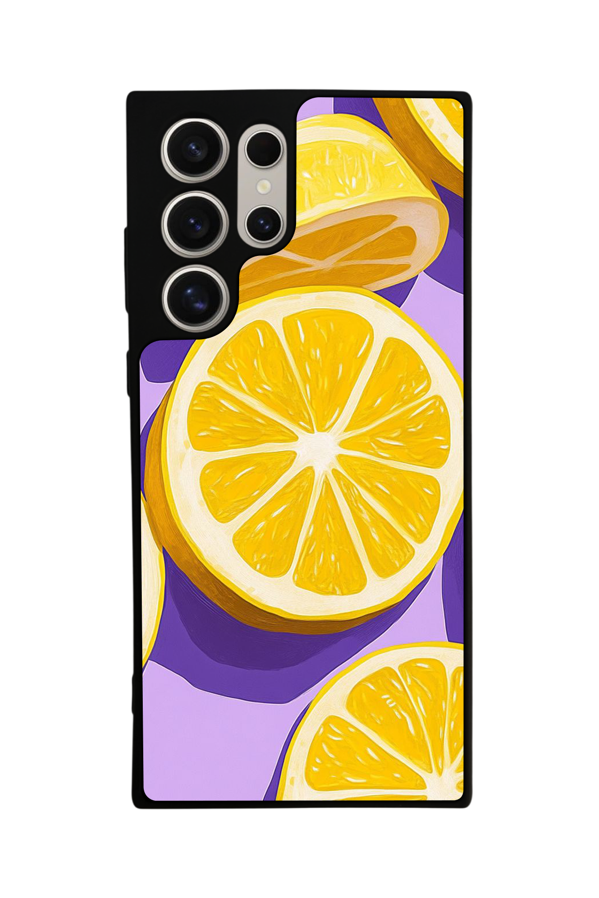 Samsung Galaxy S24 Ultra Uyumlu Limon Tasarımlı Glossy Premium Kılıf