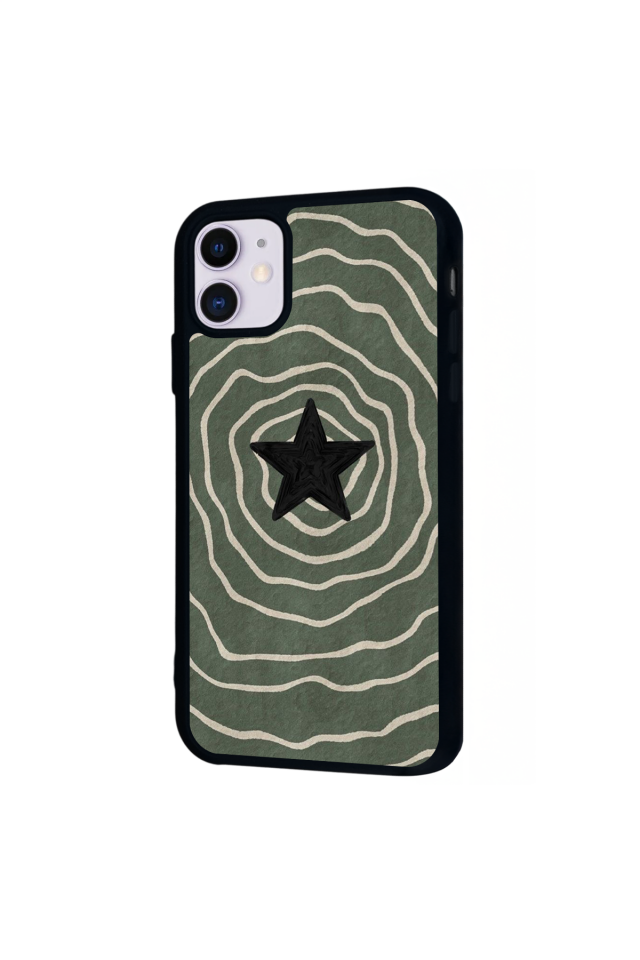 iPhone 11 Uyumlu Retro Yildizlar Tasarımlı Glossy Premium Kılıf