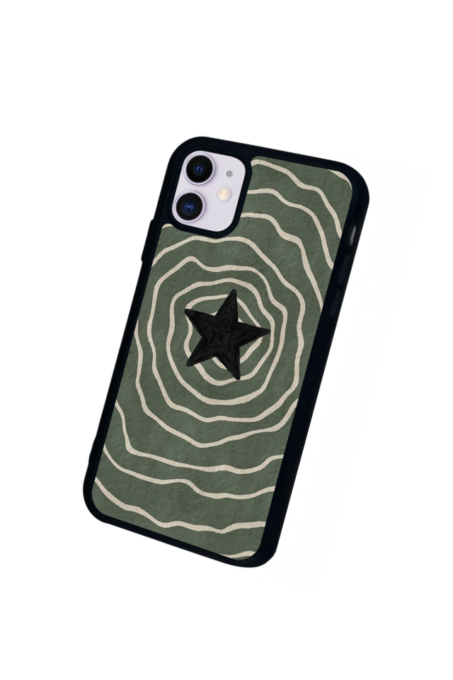 iPhone 11 Uyumlu Retro Yildizlar Tasarımlı Glossy Premium Kılıf