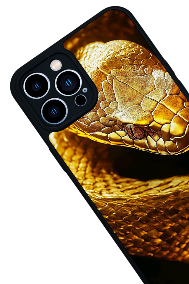iPhone 12 Pro Max Uyumlu Yılan Tasarımlı Glossy Premium Kılıf