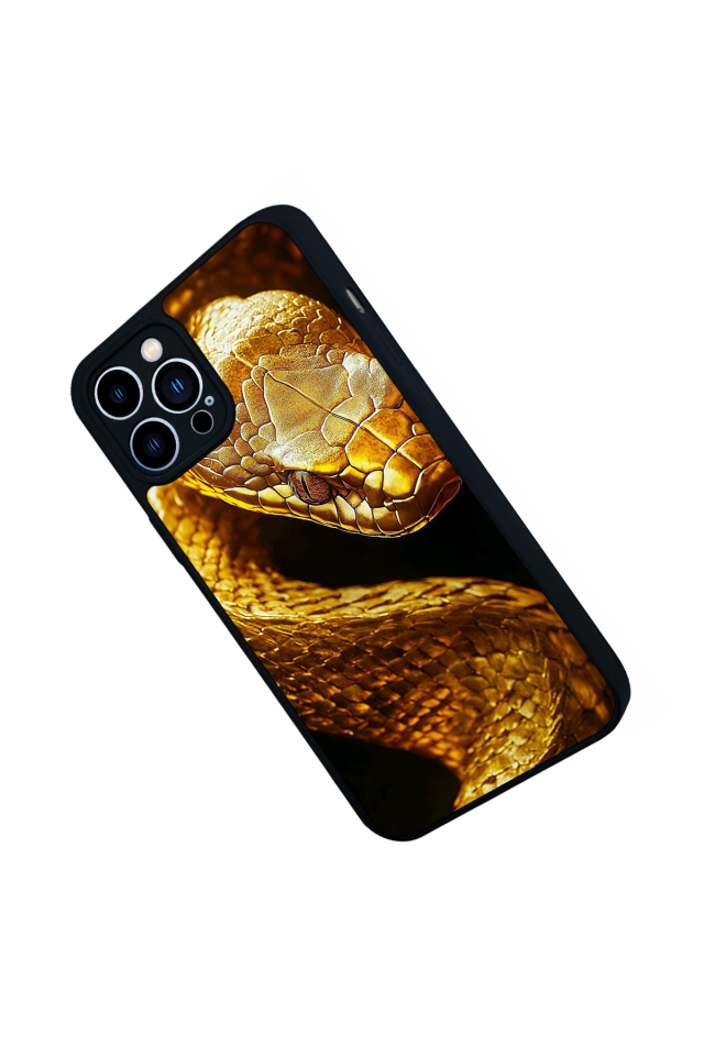 iPhone 12 Pro Max Uyumlu Yılan Tasarımlı Glossy Premium Kılıf