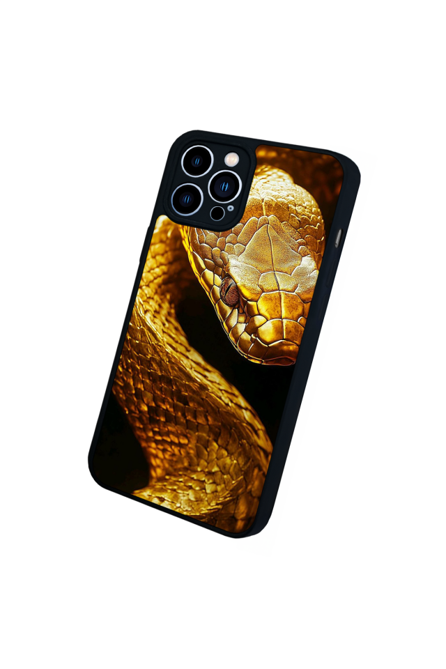 iPhone 12 Pro Max Uyumlu Yılan Tasarımlı Glossy Premium Kılıf