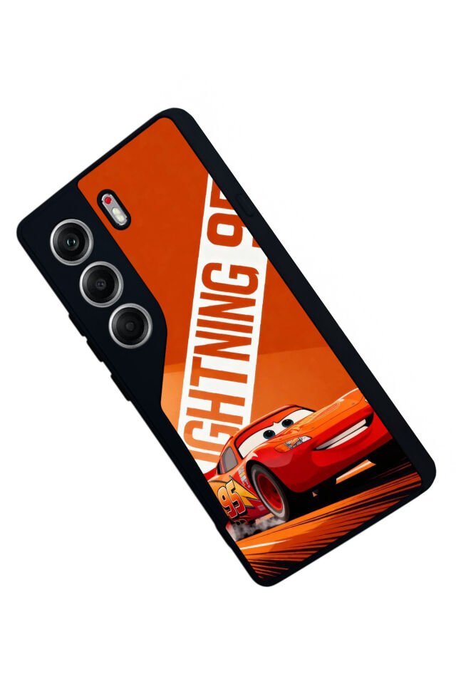Tecno Camon 40 Uyumlu Şimsek McQueen Tasarımlı Glossy Premium Kılıf