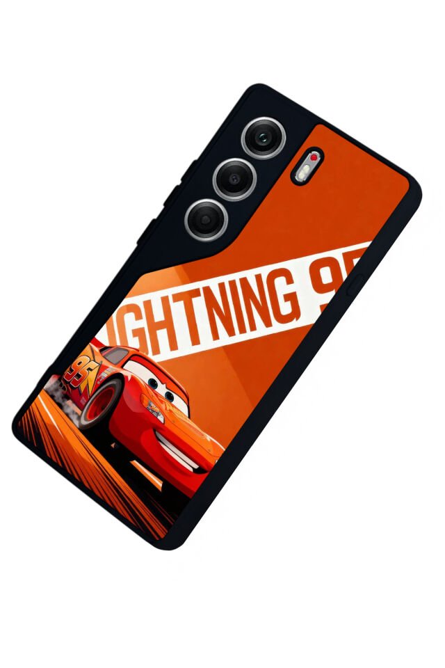 Tecno Camon 40 Uyumlu Şimsek McQueen Tasarımlı Glossy Premium Kılıf