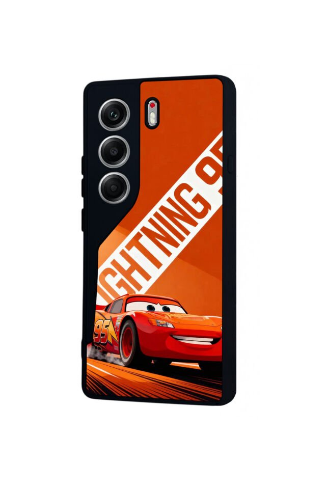 Tecno Camon 40 Uyumlu Şimsek McQueen Tasarımlı Glossy Premium Kılıf