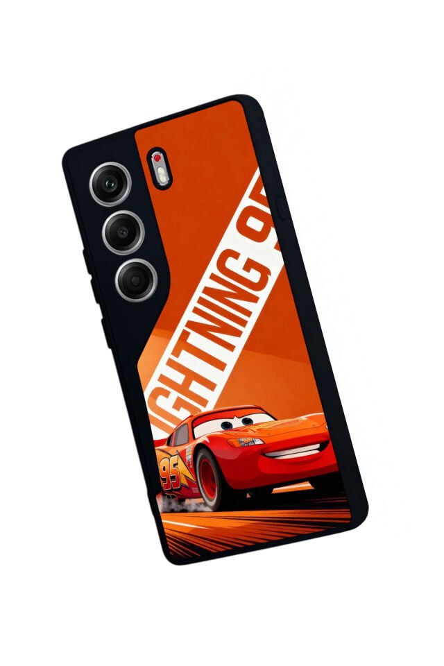 Tecno Camon 40 Uyumlu Şimsek McQueen Tasarımlı Glossy Premium Kılıf